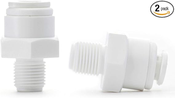 1/4" Quick Connect x 1/4" NPT Fittings for Reverse Osmosis Filter Systems