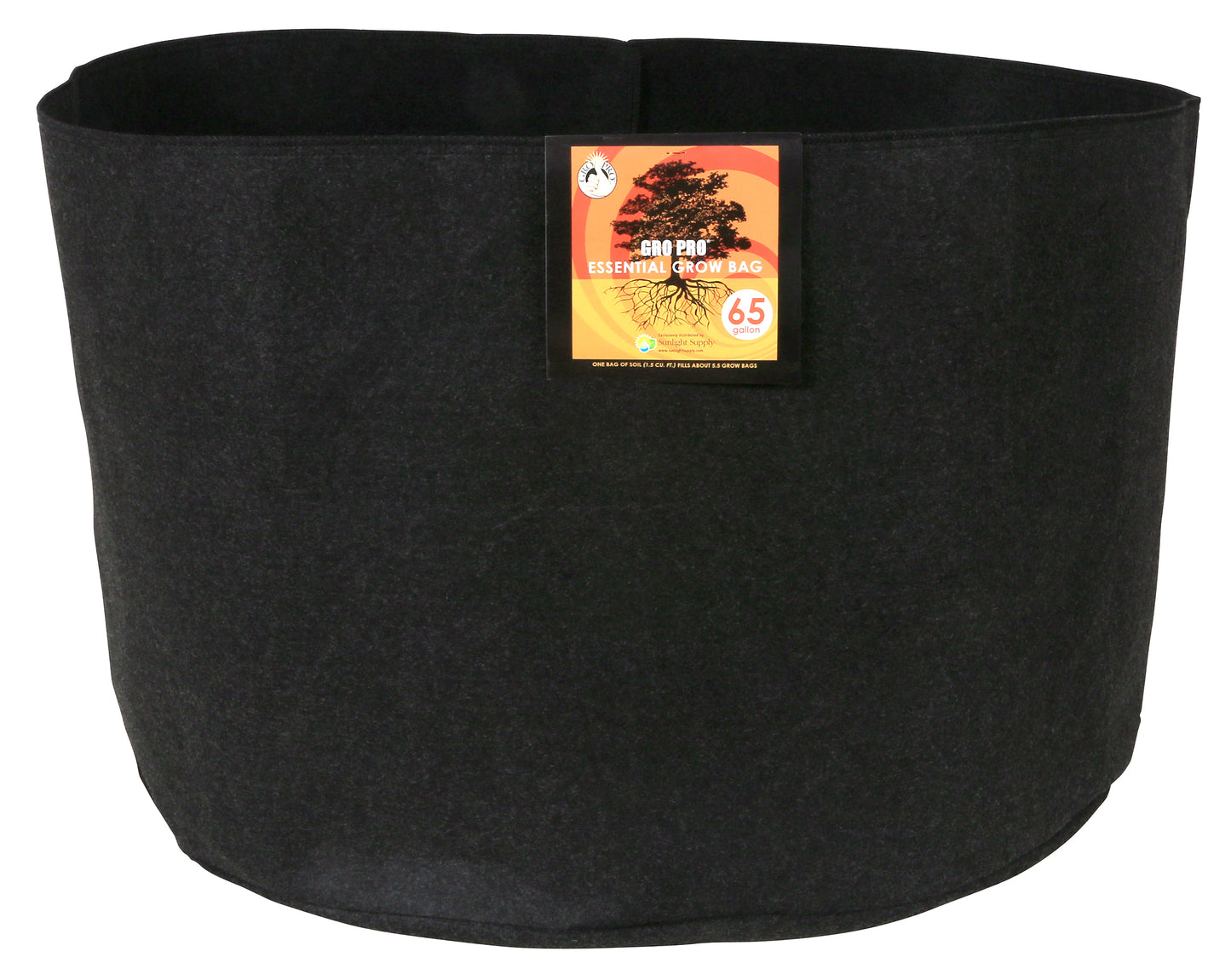 Gro Pro Essential Black Round Fabric Pot