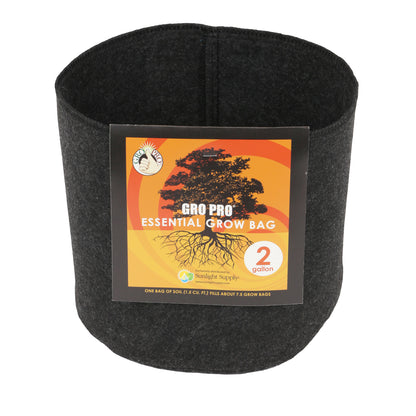 Gro Pro Essential Black Round Fabric Pot