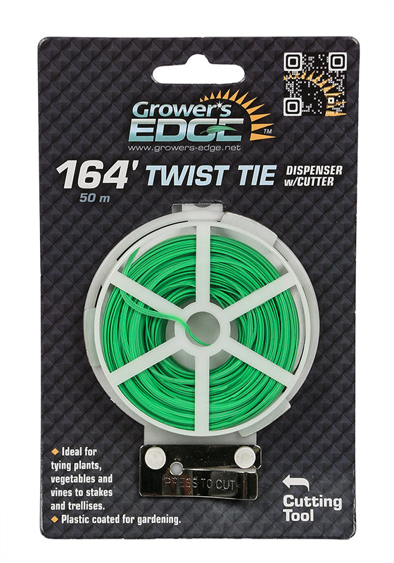 Grower's Edge Green Twist Tie Dispenser w/ Cutter