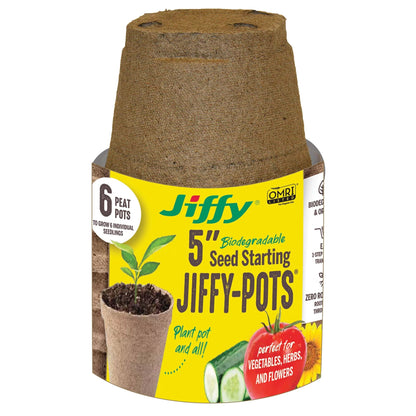 Jiffy Peat Pots 5in Round