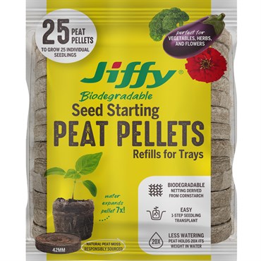 Jiffy Peat Pellet Refill Pack - 42mm - 25 Pellets