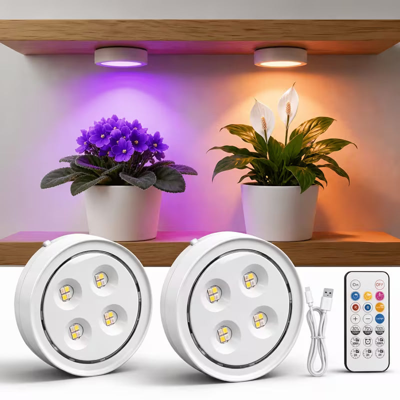 2-Pack Rechargeable Grow Light for Indoor Plants