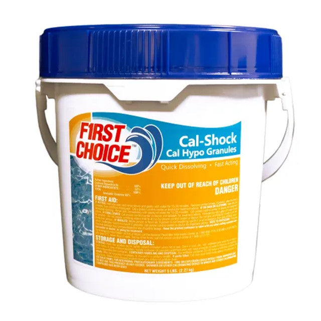 First Choice Cal-Shock - Calcium Hypochlorite, 5 lb Pail