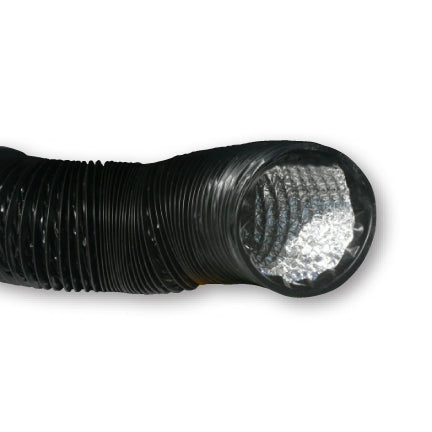 8" x 25' Black Lightproof Ducting w/Clamps