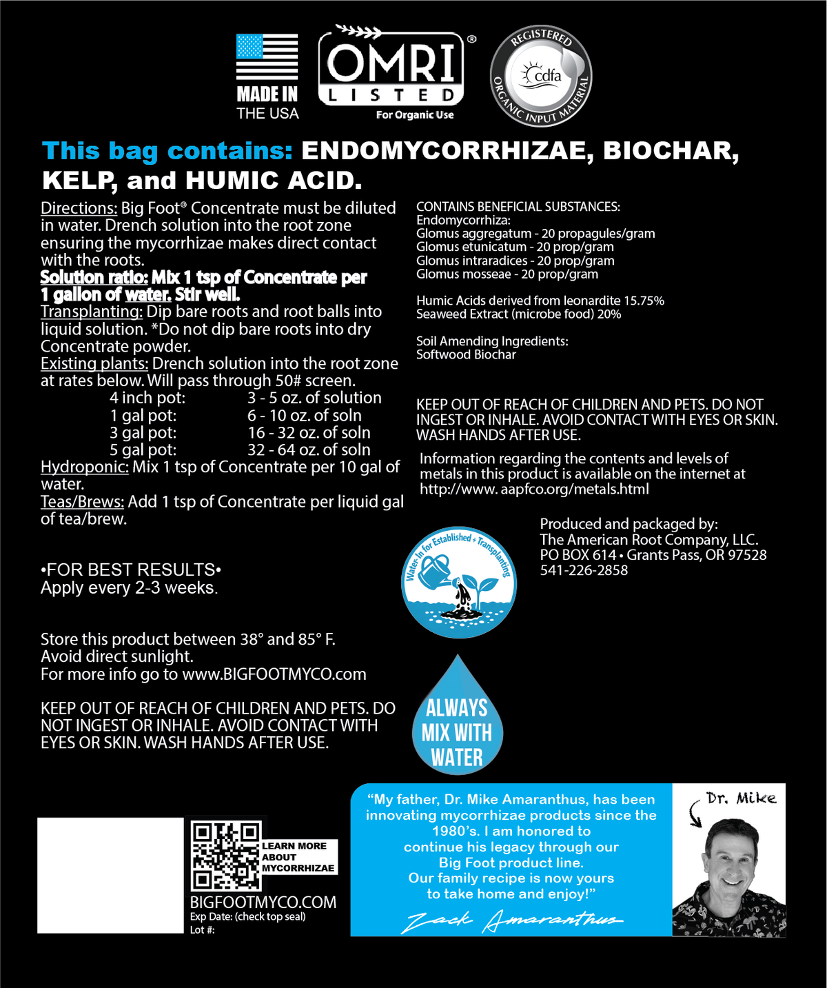 Big Foot Mycorrhizae Concentrate