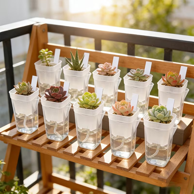 Mini Transparent Self-Watering Planter Pots