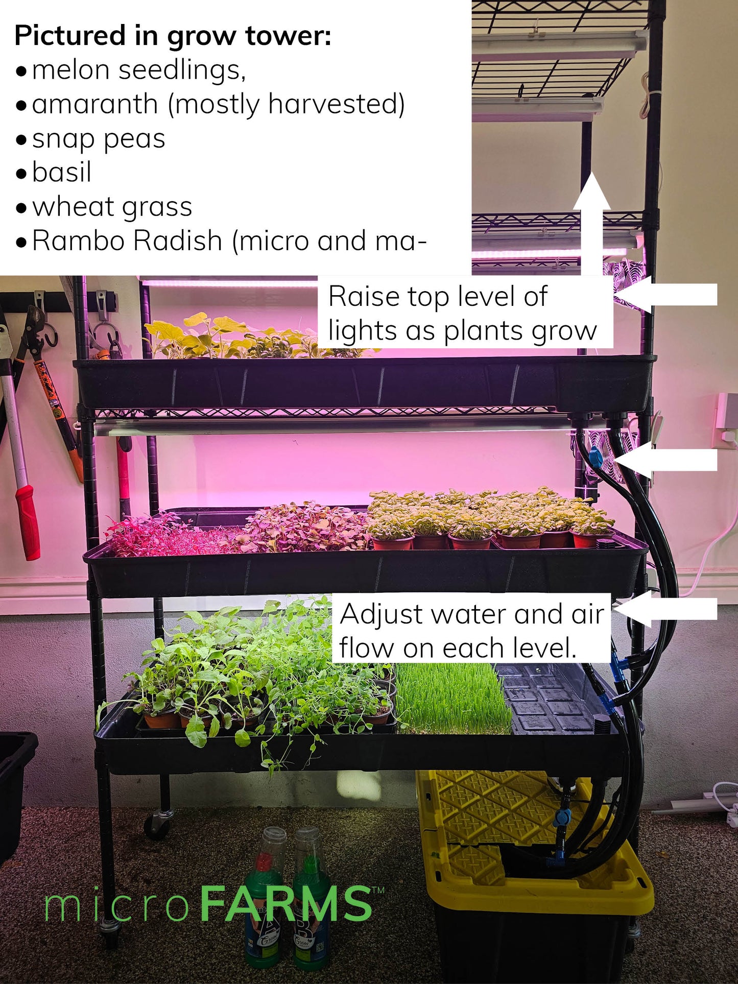 MicroFARM 3-Level Grow Tower