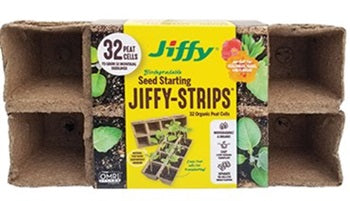 Jiffy-Strips Peat Strips 2.5in Square Strip of 8 Pots