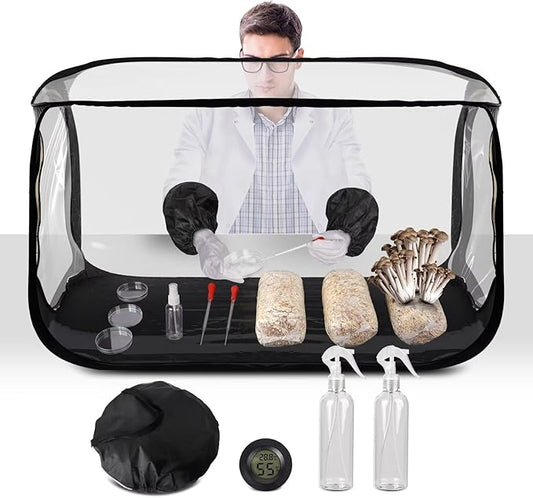 Large Still Air Box Mushroom Grow Tent - 38x20x25 Inch Clean Air Workstation