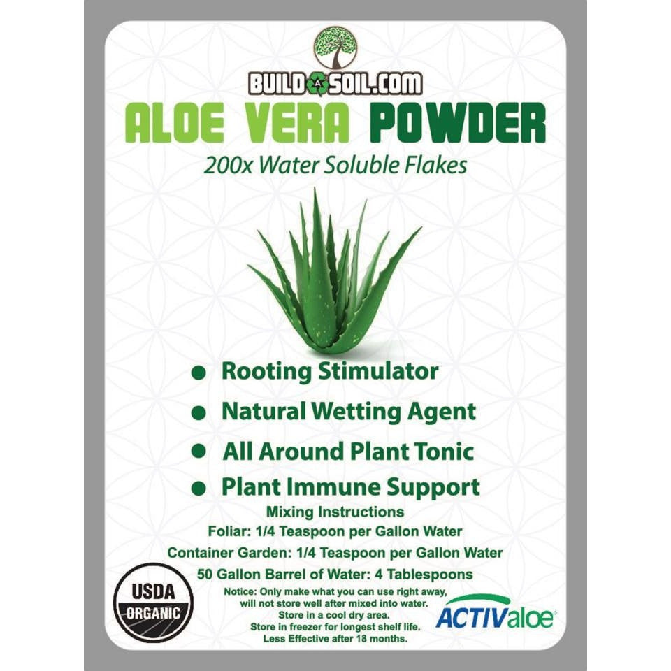 200x Aloe Vera Powder Flakes Certified Organic - 1 oz flakes