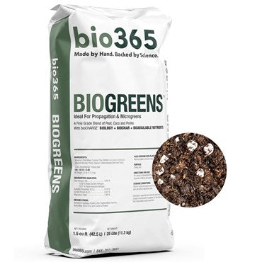 Bio365 BIOGREENS Propagation Mix - 1.5cu ft - Bag - Blend of Fine Coir, Fine Peat, & Fine Perlite