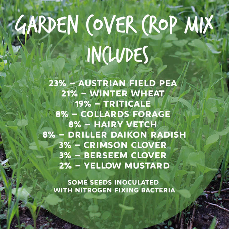 Garden Cover Crop Seed Mix - All-Purpose, Pre-Inoculated