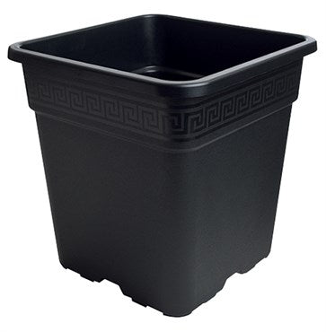 Gro Pro Pattern Design Plastic Pot - 1gal - Black - UV Stabilized