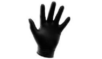 Grower's Edge Black Powder Free Diamond Textured Nitrile Gloves 6 mil - Large (100/Box)