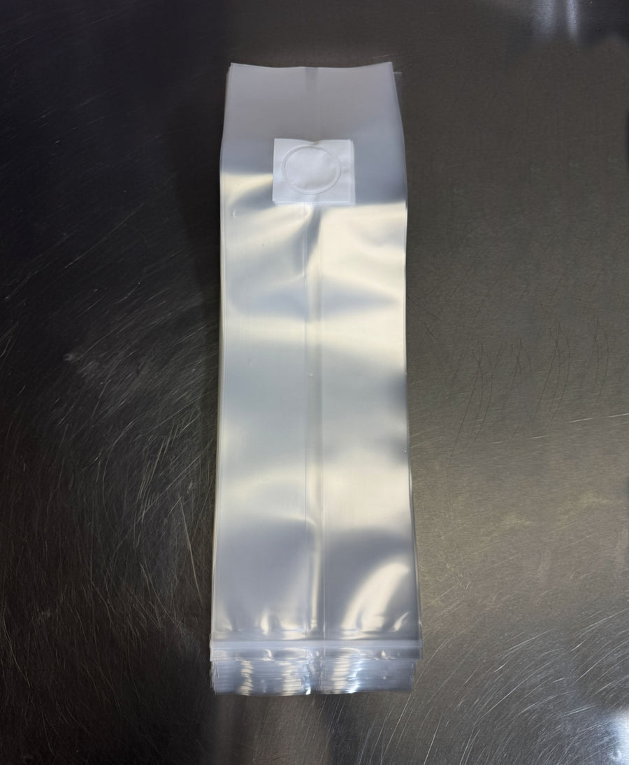 Blue Myco Medium 0.5 Micron Double Patch Fruiting Bags 5"x4"x19" (50-Pack)