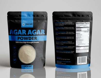 Myco Labs AGAR AGAR Powder 100% Pure High Strength Powder (1 LB)