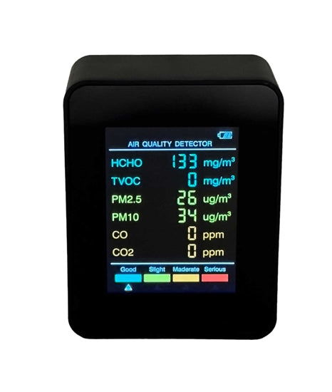 Co2 Detector & 6 in 1 Air Quality Meter
