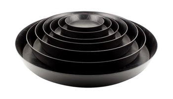 Heavy Duty Black Saucers