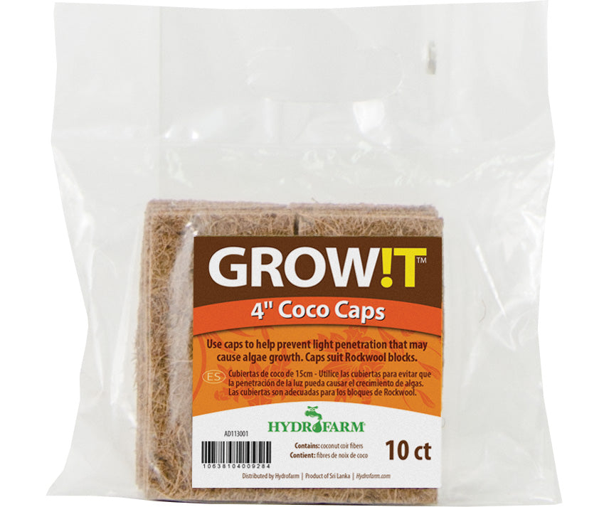 GROW!T Coco Caps, 4", pack of 10