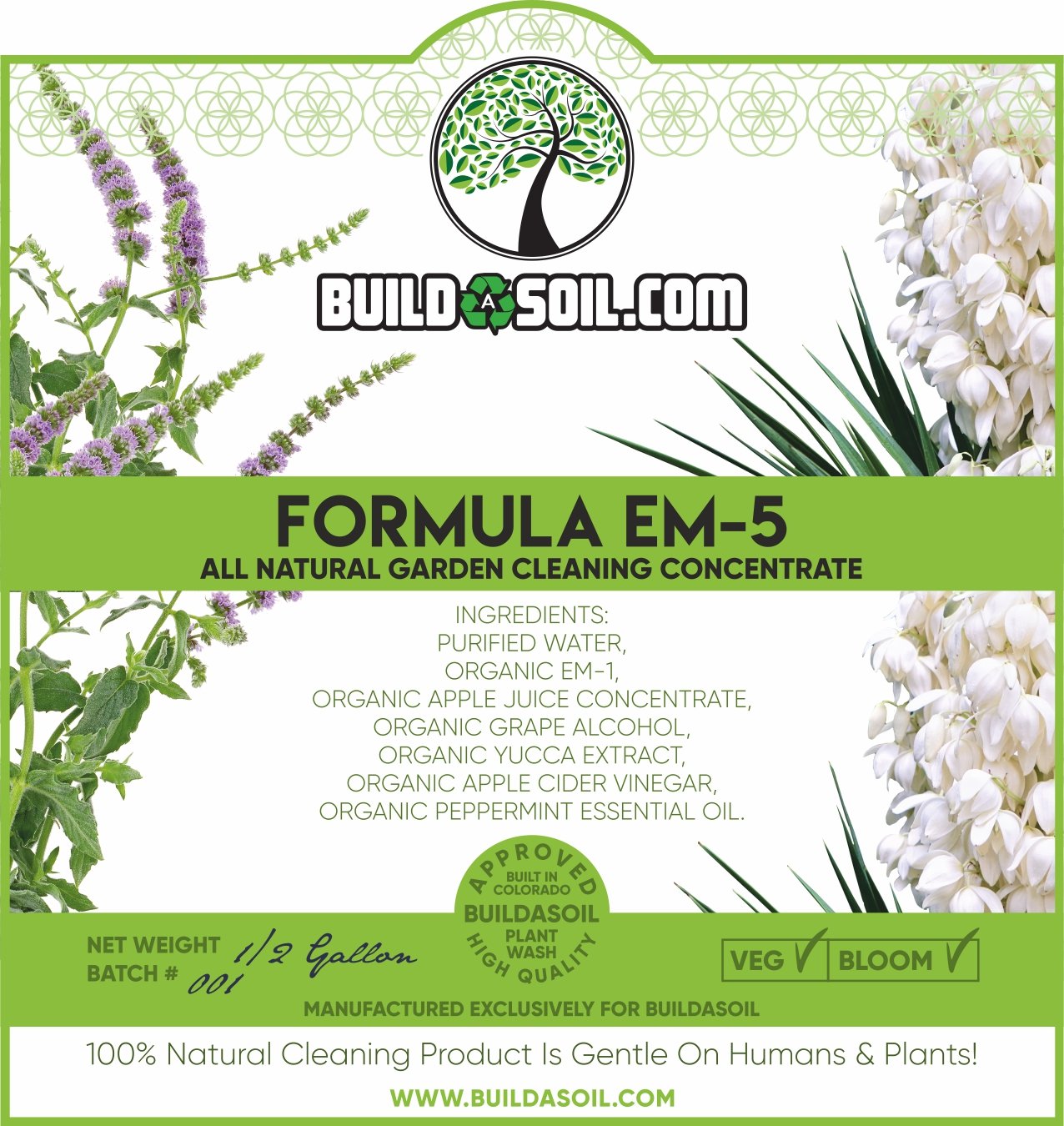 BuildASoil Formula EM-5 - All Natural Garden Cleaning Concentrate