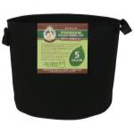 Gro Pro Premium Round Fabric Pot w/ Handles 5 Gallon - Black (110/Cs)