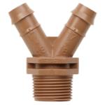 Hydro Flow / Netafim 17 mm V 2-Way Insert x 3/4 in MPT (100/Box)