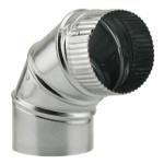 Ideal-Air Adjustable 90 Degree Elbow 6 in