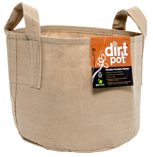 Dirt Pot Tan 150 Gal w/Handle (5/pk) (10/cs)