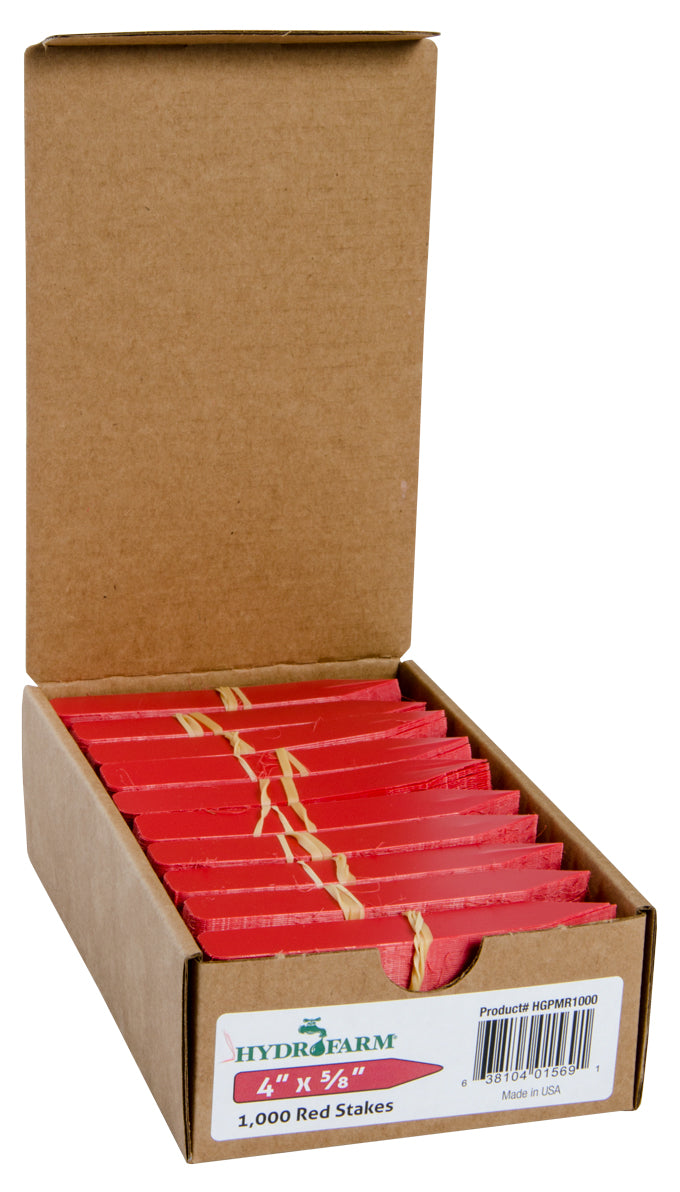 Plant Stake Labels Red 4"x5/8" 1000/CS
