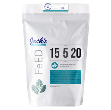 Jack's® Nutrients FeEd 15-5-20 Tap Water Fertilizer - 1Kg (2.2lb)