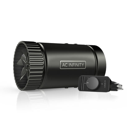 Raxial S4, Inline Booster Duct Fan w/ Speed Controller, 4-Inch